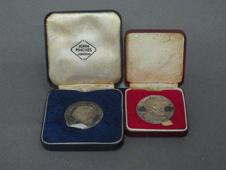 A John Kennedy silver "proof coin" together with a Duke of  Windsor silver proof coin