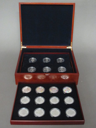 A set of 18 2006 Bailiwick of Jersey silver proof ?5 coins to in celebration of the Victoria Cross
