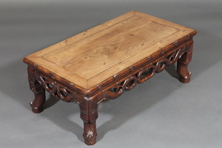 A rectangular Padouk opium table 31"