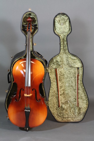 An Artia no.4120 full size Cello complete with carrying case  ILLUSTRATED