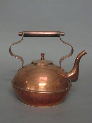 A circular copper kettle
