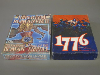 A boxed War Game "1776 The Game of the American Revolutionary War" by Avalon Hill & Co and 1 other "The Rise  and Fall of the Roman Empire" by West end Games