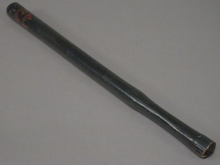 A William IV green painted Wand of Office