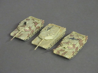 3 Corgi model tanks
