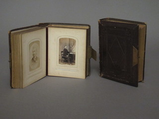 2 Victorian leather bound photograph albums