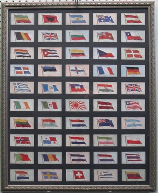 A set of 50 John Players framed cigarette cards - Flags of the  League of Nations