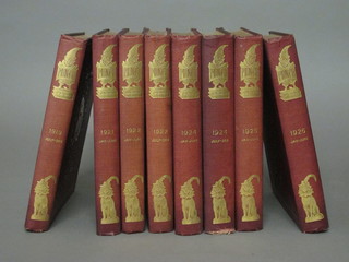 8 bound editions of Punch 1819-1926