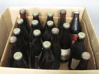 A collection of various King & Barnes Celebration Ale beer bottles