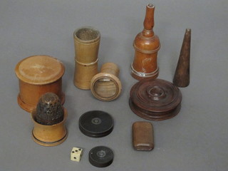 A collection of items of treen