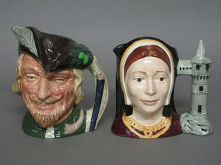 A Royal Doulton character jug - Robin Hood D6527 and 1 other Catherine of Aragon D6643