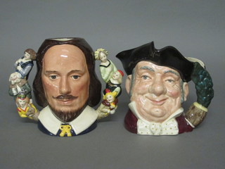 A Royal Doulton character jug - William Shakespeare D6933 and  1 other Mein Host D6468
