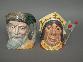 A Royal Doulton character jug - The Red Queen D6777 and 1  other Robinson Crusoe D6532