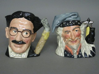 A Royal Doulton character jug - The Wizard D6862 and 1 other Groucho Marks D6710