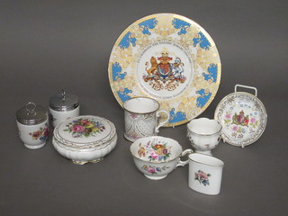 11 Royal Worcester egg coddlers, 4 Minton Marlow pattern  vases 3" and various Coalport and Worcester items etc