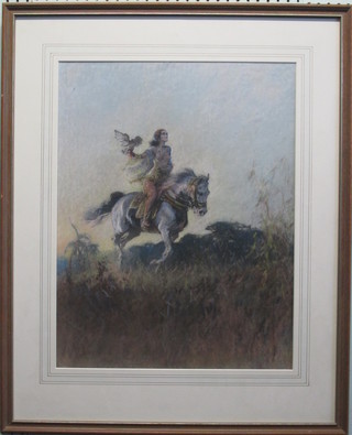 Gilbert Holiday, pastel drawing "Almost a Fairy Tale" labelled to  the reverse 22" x 17"