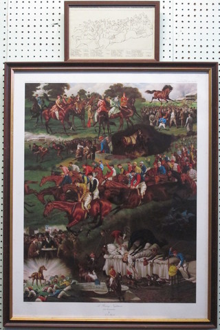 A C Havell, a coloured print "Racing Nightmare" complete with  key to whose who 26" x 20"