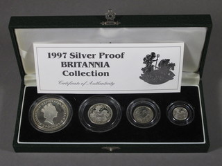 A 1997 silver proof Britannic collection, cased