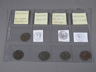 5 various Roman bronze coins
