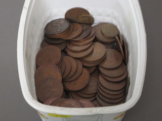 A collection of copper coins