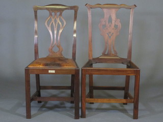 A George V Coronation chair with plaque marked Chairs used  by Marquess and Marchioness of Breadalbane together with a  similar Chippendale style chair
