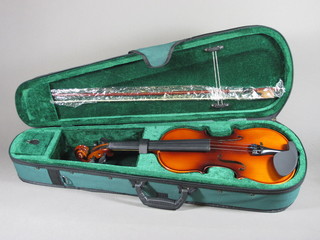 A childs violin by Antoni, model Debut, cased,