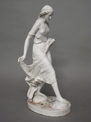 An Art Nouveau style resin figure - The Stepping Stone 19"