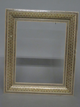 A Moorish inlaid frame 15" x 13"