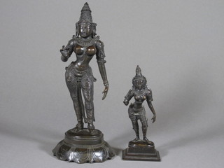 A bronze figure of an Eastern Deity 6" and 1 other