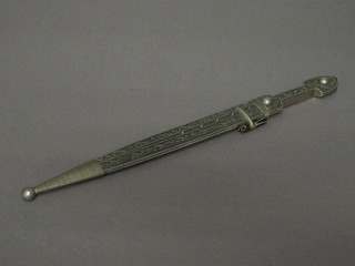 A Russian dagger with 9 1/2" double edged blade