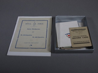 2 WWII RAF Service and Release books to Flight Lieutenant  R159765 Harper, Flight Sergeant Venables pay book and other  documents etc