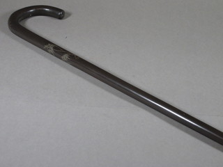 An Oriental lacquered cane