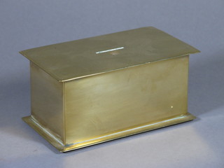 A rectangular brass collecting box 6 1/2"
