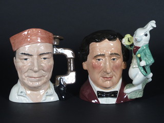 A Royal Doulton character jug - Lewis Carol D7096 and a  Royal Doulton Character of Williamsburg - The Cabinet Maker  D7010 7"