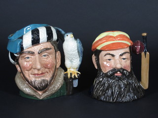 A Royal Doulton character jug - W G Grace D7032 and 1 other The Falconer D6333 7"
