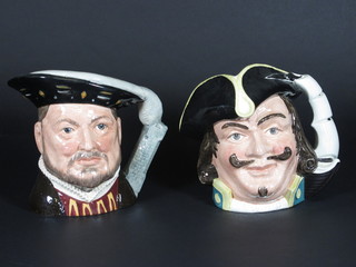 A Royal Doulton character jug - Captain Henry Morgan D6467  and Henry VIII D6642 7"