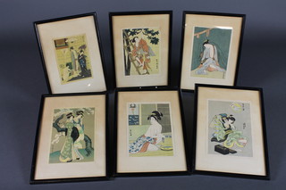 6 various Oriental coloured prints 7" x 52