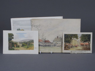 W T Curtis, a folio containing 6 unframed watercolours