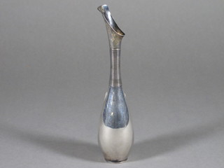 A Danish silver club shaped vase by F Hingelberg 3 ozs