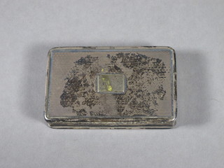 A William IV Scotts silver snuff box with engine turned decoration Glasgow 1838, makers mark JW, 2 1/2 ozs