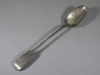 A George III silver fiddle patterned serving spoon, London 1793,  3 1/2 ozs