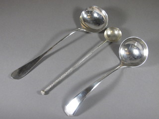 2 silver plated ladles and a Continental silver plated ladle