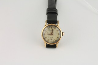 A lady's Rolex wristwatch contained in an 18ct gold case