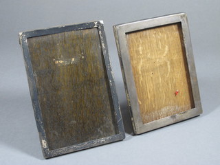 2 plain silver easel photograph frames Birmingham 1921 and 1924 6" x 4 1/2"