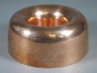 A 19th Century circular copper ice cream/jelly mould marked  Harrods Ltd 5 1/2"  ILLUSTRATED