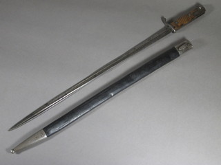 A German 1898 patent bayonet complete bayonet complete with  scabbard
