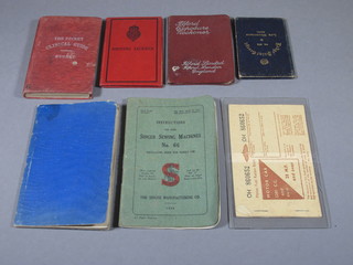 A Lodge of St George No.333 Life Membership card, a pocket  clinical guide, A Scottish Masonic History Dictionary for 1917,  an old driving licence, a quantity of petrol coupons etc