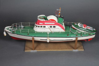 A wooden model boat - The Odorheuss 36"