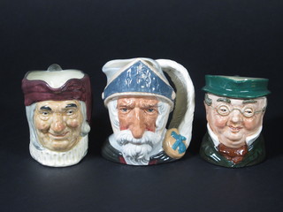 3 Royal Doulton character jugs - Mr Pickwick, Simon The Cellarer and Don Quixote D6460 4"