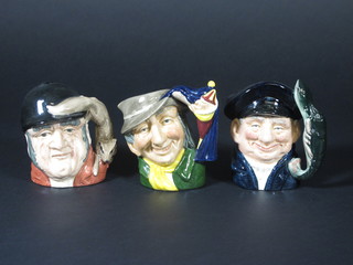 3 Royal Doulton character jugs - Lobster Man D6620, Gone  Away D6538 and Punch & Judy Man D6593 3"