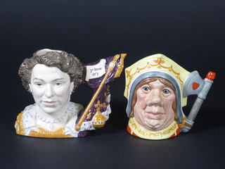 A Royal Doulton limited edition character jug - Queen Elizabeth  II Coronation D7168 and 1 other The Red Queen D6859